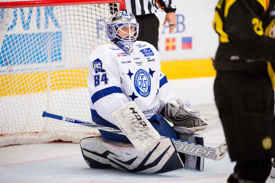 Leksands målvakt Joakim Lundström deppar