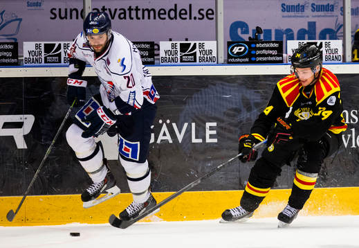 Linköpings Jeff Taffe och Brynäs Daniel Brodin