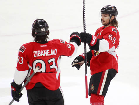 Mika Zibanejad and Erik Karlsson