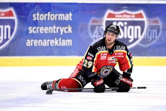 Luleås Chris Abbott på uppvärmningen