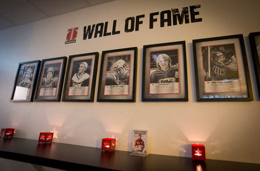 Örebros wall of fame inuti Behrn Arena