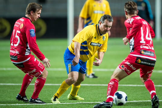 VM94-Lagets Stefan Rehn med Elfsborgs Tobias Linderoth