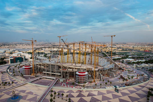 Översiktsbild över Khalifa International Stadium som