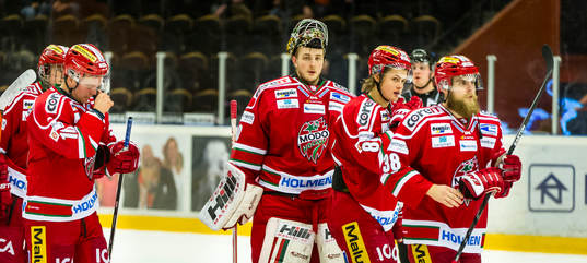 Modos målvakt Linus Ullmark  William Nylander Oscar Hedman
