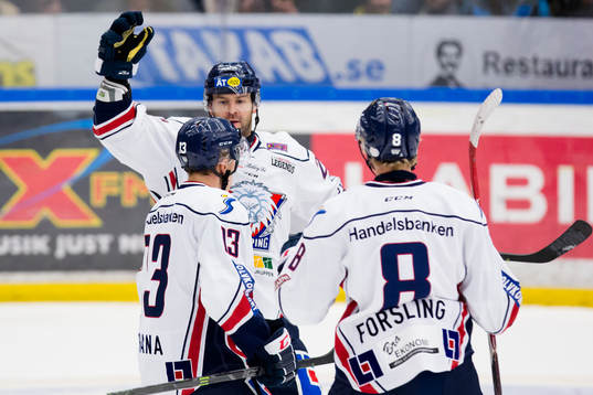 Linköpings Jakub Vrana, Jeff Taffe och Gustav Forsling