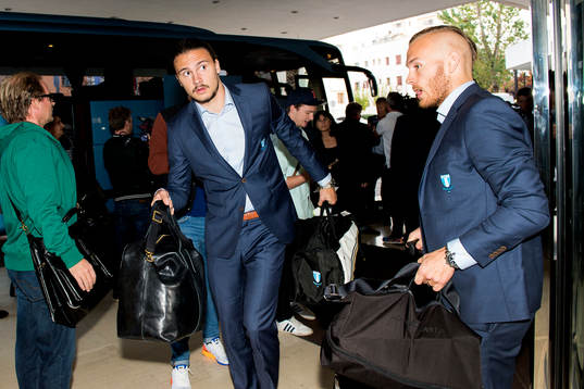 Malmö FFs Erik Johansson och Magnus Eriksson