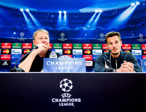 Malmö FFs tränare Åge Hareide och Markus Rosenberg