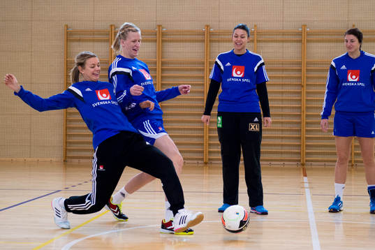 Sveriges Hanna Fogelström och Anna-Maria Johansson i kamp