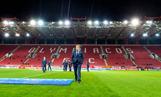 Malmö FFs Emil Forsberg innan fotbollsmatchen i Champions