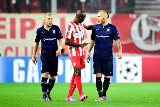 Malmö FFs Anton Tinnerholm Olympiakos Eric Abidal och