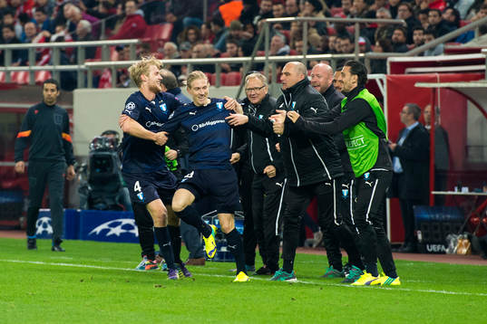 Malmö FFs Simon Kroon jublar