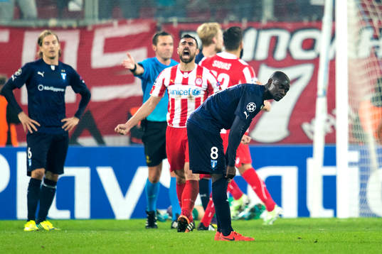 Malmö FFs Enock Kofi Adu deppar