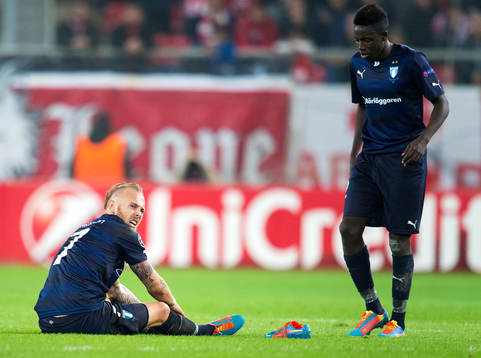 Malmö FFs Magnus Eriksson och Pa Konate