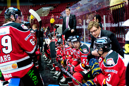 Malmö Redhawks tränare Mats Lusth och assisterande