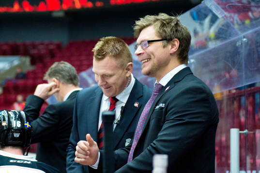 Malmö Redhawks assisterande tränare Jesper Mattsson och