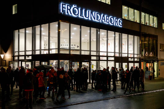 Frölundaborg innan ishockeymatchen i CHL mellan Frölunda