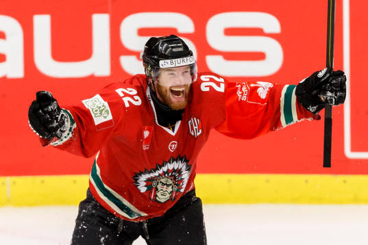 Frölundas Robin Figren jublar