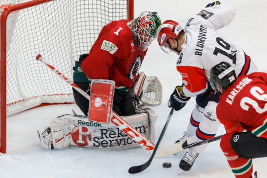 Frölundas målvakt Lars Johansson och Helsingfors Sami