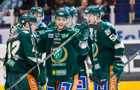 Färjestads Joakim Hillding (v) Anton Grundel (m) jublar