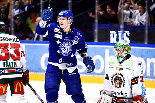 Leksands Fredrik Händemark jublar