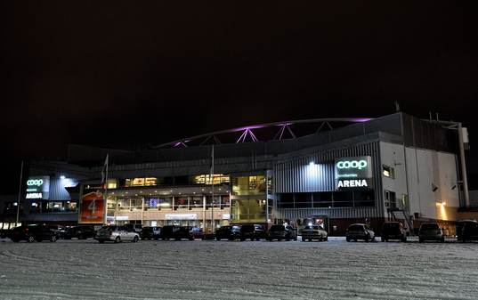 Coop Norrbotten Arena innan ishockeymatchen i SHL mellan