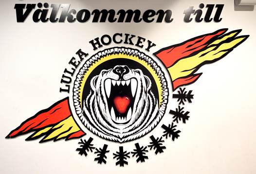 Välkommen till Luleå Hockey skylten inne i arenan