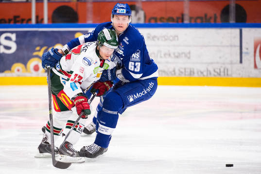 Frölundas Elias Fälth och Leksands Fredrik Händemark