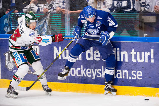 Frölundas Elias Fälth och Leksands Tomi Sallinen