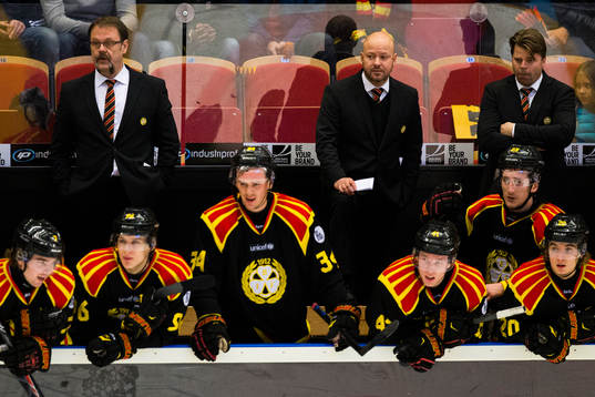 Brynäs målvaktstränare Per-Erik Alcén, tränare Tommy