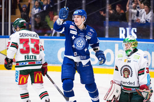 Leksands Fredrik Händemark jublar