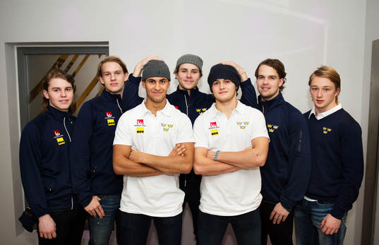 Sveriges Sebastian Aho, Oskar Lindblom, Oliver Kylington,