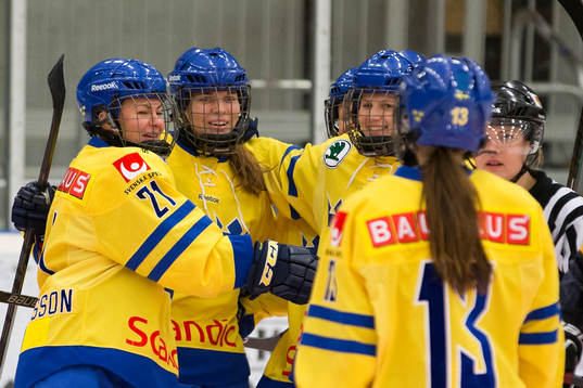 Sveriges Erica Udén Johansson, Kristina Vikdah och Johanna