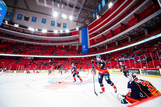 Djurgårdens Philip Holm och målvakt Mikael Tellqvist
