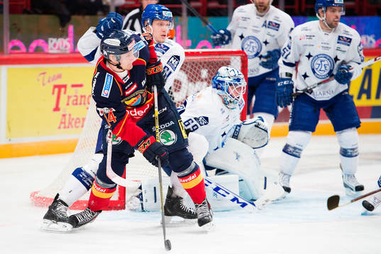 Djurgårdens Alexander Fällström och Leksands Johan Ryno