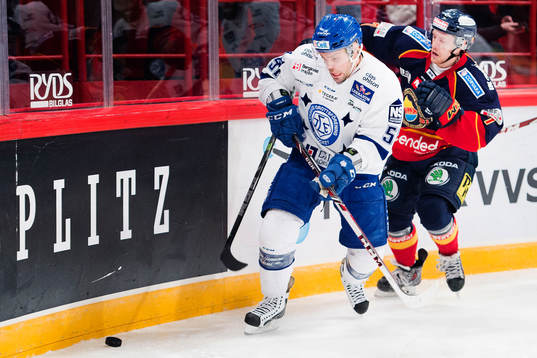 Leksands Kevin Kapstad  och Djurgårdens Sebastian Lauritzen