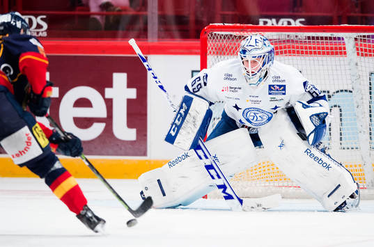 Leksands målvakt Oscar Alsenfelt utmanas