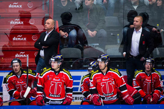 Örebros tränare Kent Johansson och Johan Tornberg,