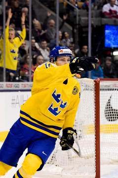 Sveriges Anton Blidh jublar