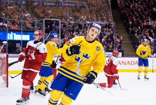 Sveriges William Nylander jublar