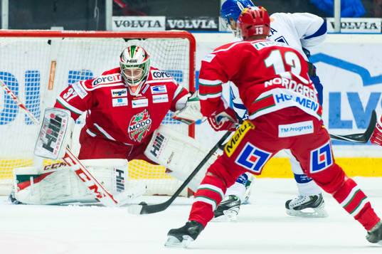 Modos målvakt Adam Reideborn och Niklas Nordgren