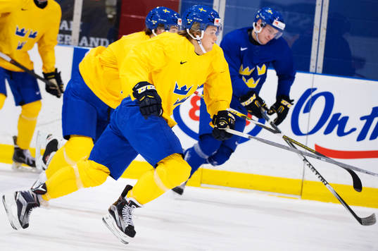 William Nylander på Sveriges träning