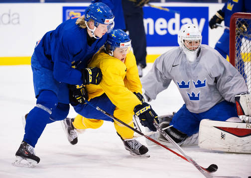 Julius Bergman, William Nylander och målvakten Linus