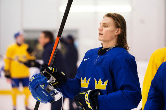 Anton Karlsson på Sveriges träning