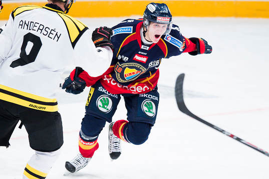 Djurgårdens Marcus Sörensen jublar