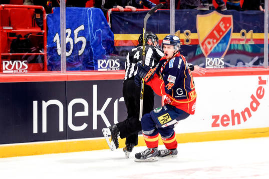 Djurgårdens Alexander Fällström jublar