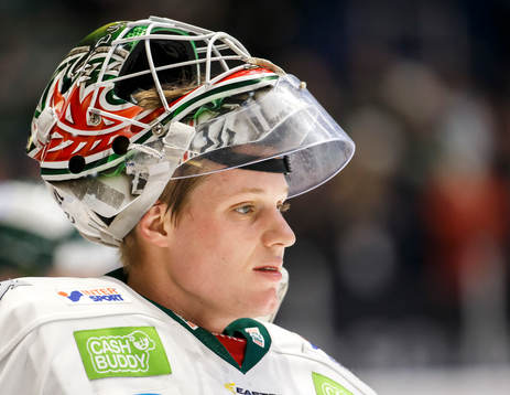 Frölundas målvakt Lars Johansson deppar