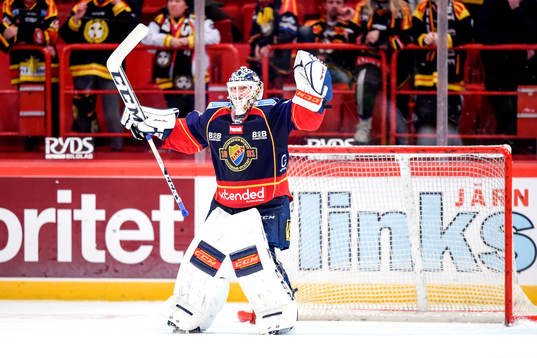 Djurgårdens målvakt Mikael Tellqvist jublar