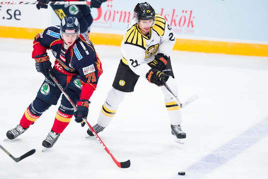 Djurgårdens Adam Ollas Mattsson och Brynäs Tim Wallace