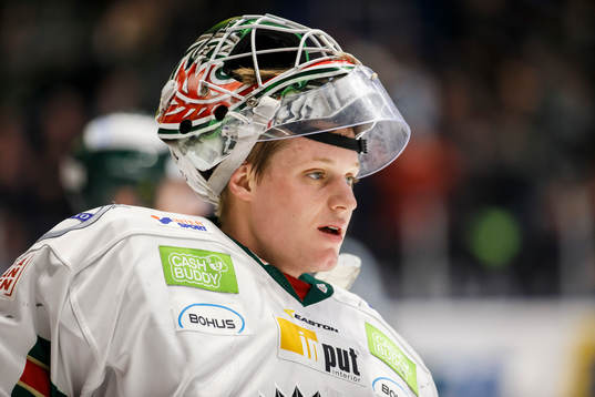 Frölundas målvakt Lars Johansson deppar