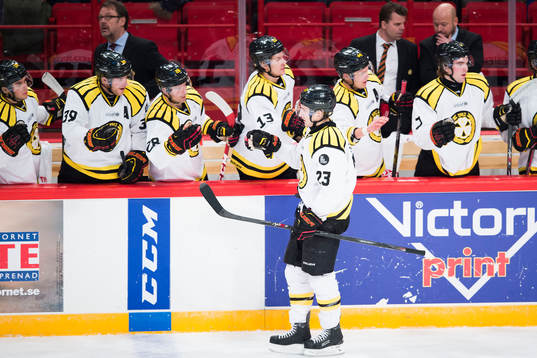 Brynäs Bill Sweatt jublar
